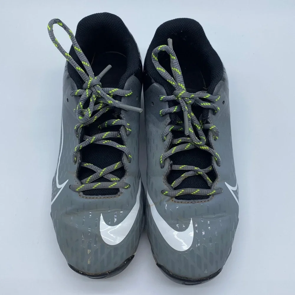 Nike Hyperdiamond 4 Keystone Kids 5Y Grey Black Baseball Softball Cleats CZ5919